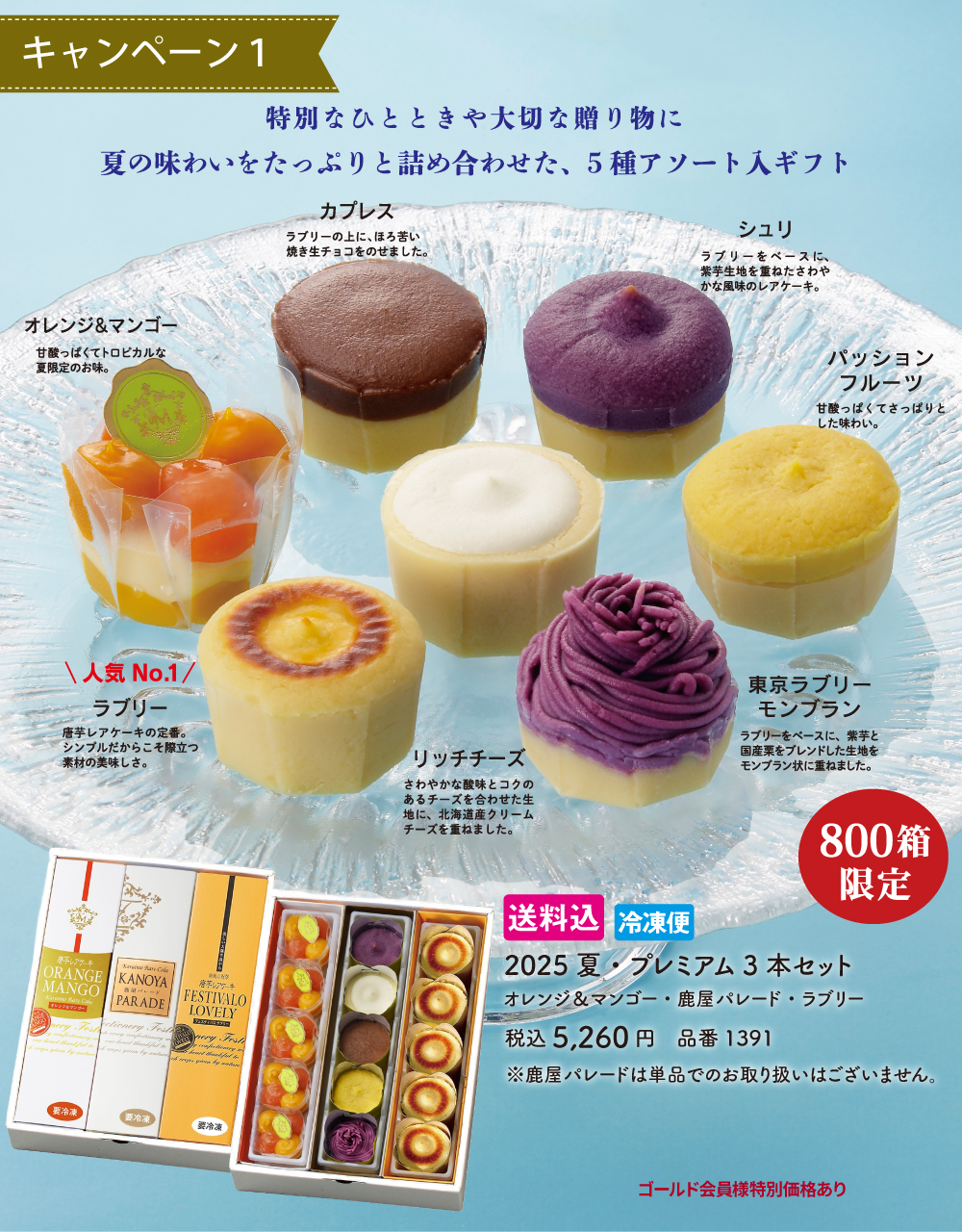 キャンペーン1 通販限定 2025夏・プレミアム3本セット